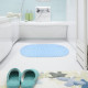 PVC Bathroom Mat Non Slip Bath Shower Mats Strong Suction - Blue