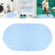 PVC Bathroom Mat Non Slip Bath Shower Mats Strong Suction - Blue