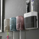 Wall-mounted Toothbrush Holder Double Toothpaste Dispenser with Wall Sticker