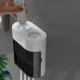 Wall-mounted Toothbrush Holder Double Toothpaste Dispenser with Wall Sticker