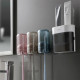 Wall-mounted Toothbrush Holder Double Toothpaste Dispenser with Wall Sticker