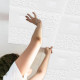 10pcs 3D Tile Brick Wall Sticker Waterproof Foam Panel Self-adhesive Wallpaper - White