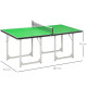 6ft 182cm Mini Table Tennis Table Folding Ping Pong Table with Net Multi-Use Table for Indoor Outdoor Game, Green