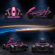 24V Electric Go Kart for Kids, Drift Ride-On Racing Go Kart with 2 Speeds, for Boys Girls Aged 8-12 Years Old, Pink