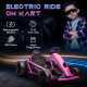 24V Electric Go Kart for Kids, Drift Ride-On Racing Go Kart with 2 Speeds, for Boys Girls Aged 8-12 Years Old, Pink