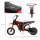 24V Electric Motorbike with Twist Grip Throttle, Music, Horn, 12&quot; Pneumatic Tyres, 16km/h Max Speed - Red