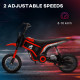 24V Electric Motorbike with Twist Grip Throttle, Music, Horn, 12&quot; Pneumatic Tyres, 16km/h Max Speed - Red