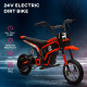 24V Electric Motorbike with Twist Grip Throttle, Music, Horn, 12&quot; Pneumatic Tyres, 16km/h Max Speed - Red