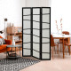 3 Panel Room Divider, Wooden Folding Privacy Screen, Freestanding Wall Partition Separator for Bedroom, White