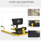 Squat Machine with Push Up Stand, Padded Hip Thrust Bench with Adjustable Cushion for Home Gym Work Out, Yellow