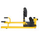 Squat Machine with Push Up Stand, Padded Hip Thrust Bench with Adjustable Cushion for Home Gym Work Out, Yellow