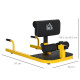 Squat Machine with Push Up Stand, Padded Hip Thrust Bench with Adjustable Cushion for Home Gym Work Out, Yellow