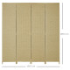 4-Panel Room Dividers, Wave Fibre Freestanding Folding Privacy Screen Panels, Partition Wall Divider for Indoor Bedroom Office, 