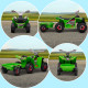 6V Quad Bike with Back Trailer, Wear-Resistant Wheels, for Ages 18-36 Months, Green