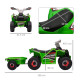 6V Quad Bike with Back Trailer, Wear-Resistant Wheels, for Ages 18-36 Months, Green