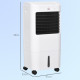 Portable Air Cooler with 15 Litre Water Tank, Oscillation, LED Display, Remote Control, 7.5 Hour Timer, Evaporative Air Cooler F