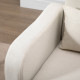 Accent Chair, Linen-Touch Armchair, Upholstered Leisure Lounge Sofa for Living Room, Club Chair with Wooden Frame, Cream