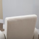 Accent Chair, Linen-Touch Armchair, Upholstered Leisure Lounge Sofa for Living Room, Club Chair with Wooden Frame, Cream