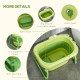 Baby Bath Tub for 0-6 Years Collapsible Non-Slip Portable with Stool Seat for Newborns Infants Toddlers Kids Crocodile Shape Gre