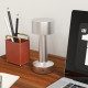 Cordless Table Lamp, Touch LED Desk Lamp with Rechargeable Battery, 3 Colour, for Bedroom Living Room, Silver