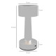 Cordless Table Lamp, Touch LED Desk Lamp with Rechargeable Battery, 3 Colour, for Bedroom Living Room, Silver