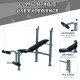 4-Levels Adjustable Weight Bench Fitness Equipment with Barbell Rack-Black