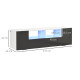 16 LED Light TV Stand, with Storage - High Gloss Grey