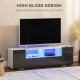 16 LED Light TV Stand, with Storage - High Gloss Grey