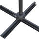 Outsunny 2.7 x 2.7 m Cantilever Parasol, Square Overhanging Umbrella with Cross Base, Crank Handle, Tilt, 360° Rotation and Alum