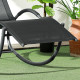 Outsunny Steel Frame Zero Gravity Rocking Chair, with Pillow - Black