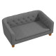 PawHut Dog Sofa Bed w/ Soft Cushion for Medium Dogs - Grey