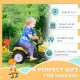 Pedal Go Kart, Kids Ride on Tractor with Back Trailer, Shovel &amp; Rake, Horn, Four Wheels Tractor Toy for Child Toddler