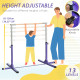 Steel Frame Adjustable Horizonal Gymnastics Bar For Kids Home Gym Training Purple