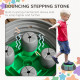 ZONEKIZ Kids Stepping Stones, 11 Pieces Balance River Stones for Obstacle Course, Stackable Non-Slip Starfish Shape, Sensory Pla