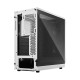 Fractal Design Focus 2 (White TG) Gaming Case w/ Clear Glass Window, ATX, 2 Fans, Mesh Front, Innovative Shroud System