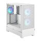 Fractal Design Pop Air RGB (White TG) Gaming Case w/ Clear Glass Window, ATX, Hexagonal Mesh Front, 3 RGB Fans &amp; ARGB Controller