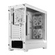 Fractal Design Pop Silent (White TG) Gaming Case w/ Clear Glass Window, ATX, Sound-Damping &amp; Steel Foam, 3 Fans