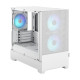 Fractal Design Pop Mini Air RGB (White TG) Gaming Case w/ Clear Glass Window, Micro ATX, Hexagonal Mesh Front, 3 RGB Fans &amp; ARGB