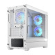 Fractal Design Pop Mini Air RGB (White TG) Gaming Case w/ Clear Glass Window, Micro ATX, Hexagonal Mesh Front, 3 RGB Fans &amp; ARGB