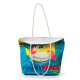 Canvas Beach Bag - Vacation Vibes Unicorn