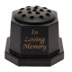 Black In Loving Memory Vase 15cm