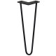 4 x 14&quot; Hairpin Legs - 2 Prong - 10mm - Black