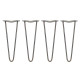 4 x 14&quot; Hairpin Legs - 2 Prong - 10mm - Raw Steel