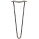 4 x 14&quot; Hairpin Legs - 2 Prong - 10mm - Raw Steel