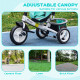 6 in 1 Kids Trike Push Bike w/ Push Handle, Canopy, 5-point Safety Belt, Storage, Footrest, Brake, for 1-5 Years, Green