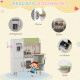 AIYAPLAY Toy Kitchen, Kids Play Kitchen, Role Playing Game with Phone, Ice Maker, Stove, Utensils, for 3-6 Years, White