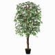 Outsunny 160cm/5.2FT Artificial Ficus Silk Tree with Nursery Pot, Decorative Fake Plant, for Indoor Outdoor Décor