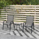 Outsunny Three-Piece Metal Frame Garden Seating Set - Grey