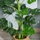 Outsunny 100cm/3.3FT Artificial Monstera Tree Decorative Cheese Plant 21 Leaves with Nursery Pot, Fake Tropical Palm Tree for In