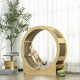 PawHut Cat Wheel with Brake, Scratching Pads - Oak Tone